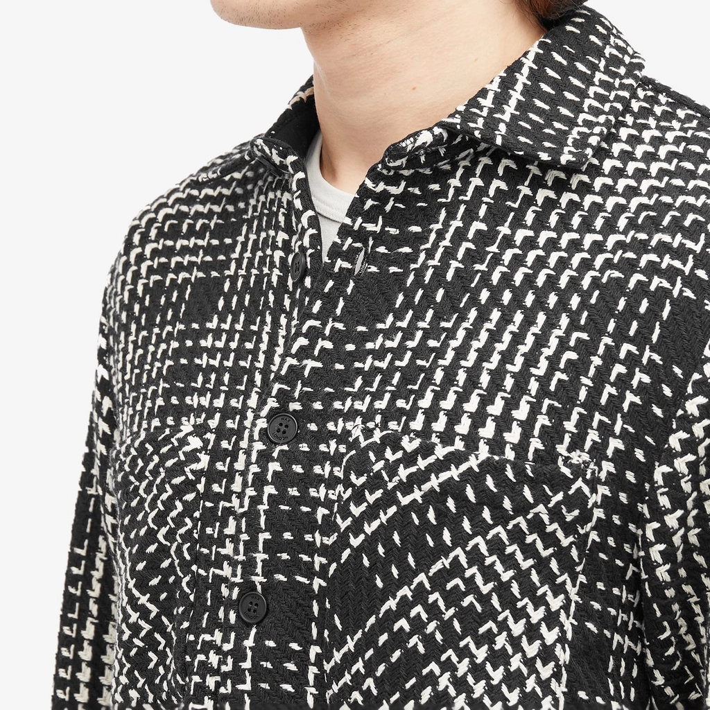 Wax London Men's Whiting Twin Weave Overshirt Black